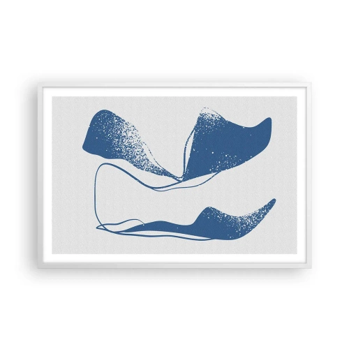 Poster in white frmae - Abstract with Wings - 91x61 cm
