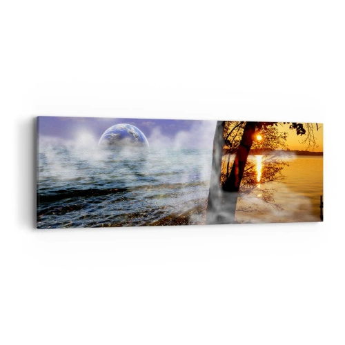 Canvas picture - Surrealistic Landscape - Unity of Nature - 90x30 cm