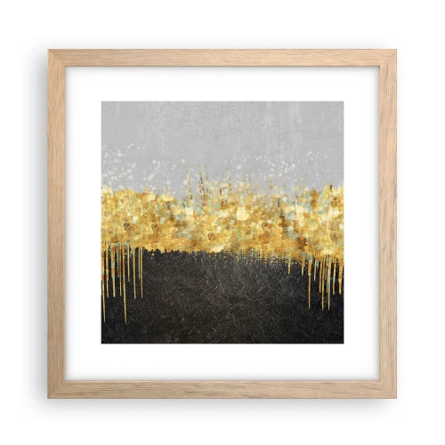 Poster in light oak frame - In and Up - 30x30 cm