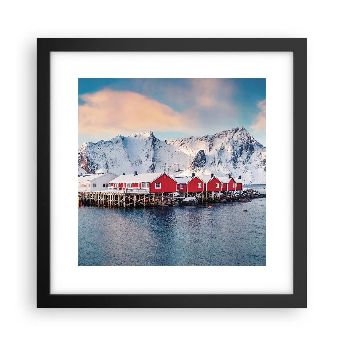 Poster in black frame - Northern Retreat - 30x30 cm