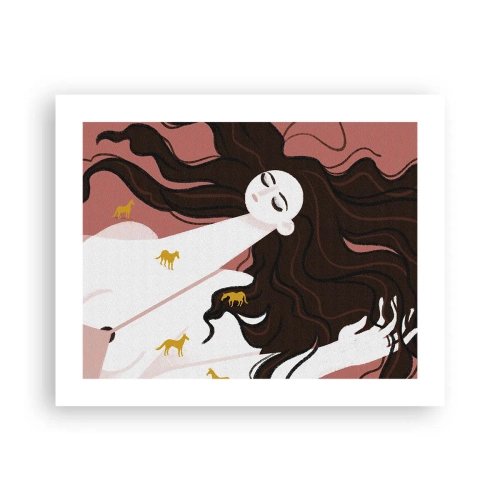 Poster - Dream of a Golden Horse - 50x40 cm