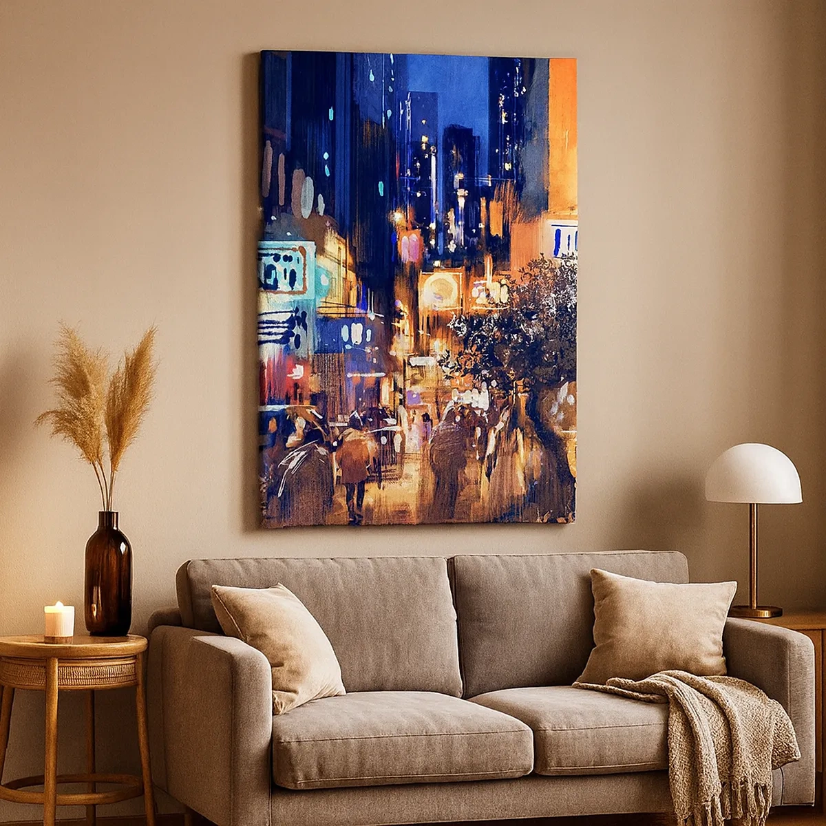 Canvas picture - City Doesn't Sleep - 50x70 cm
