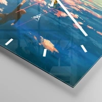 Clock face with lines