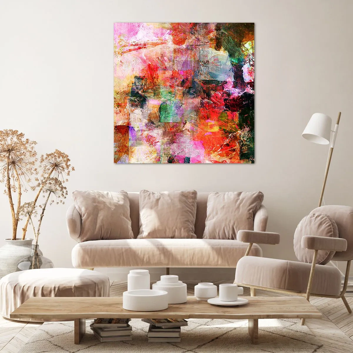 Canvas picture - Journey through Pink - 40x40 cm