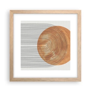Poster in light oak frame - Sunny Composition - 30x30 cm