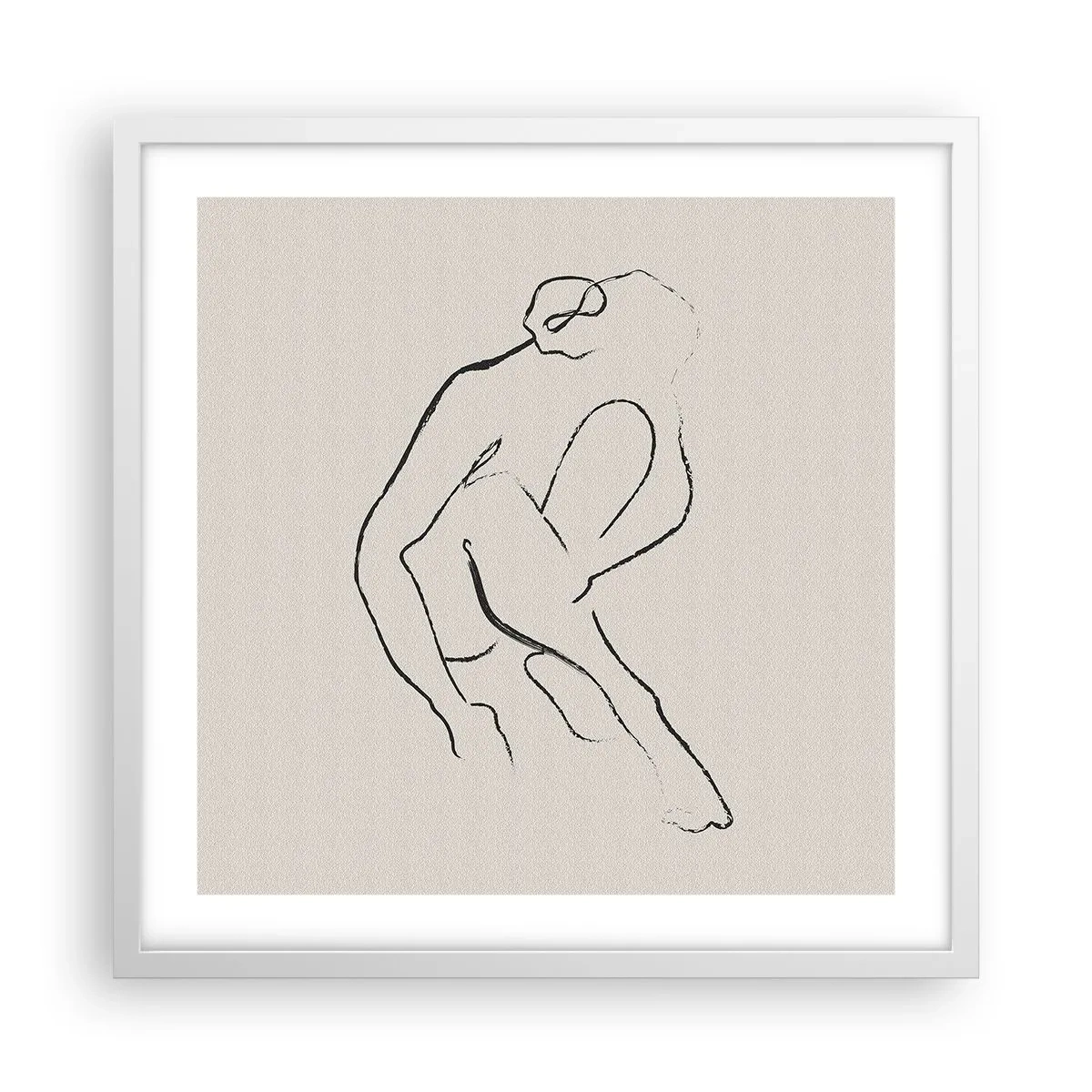Poster in white frmae - Intimate Sketch - 50x50 cm