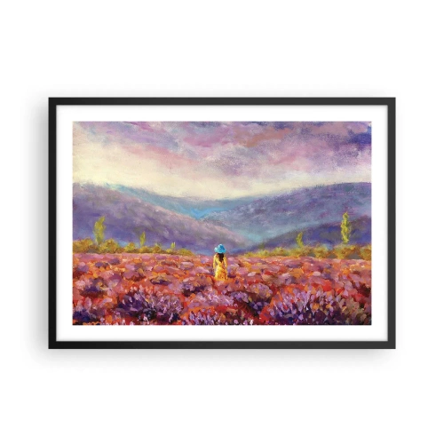 Poster in black frame - In Lavendar World - 70x50 cm