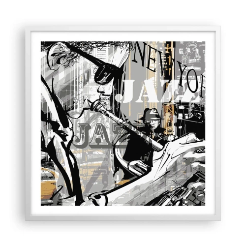 Poster in white frmae - In the Rhythm of New York - 60x60 cm