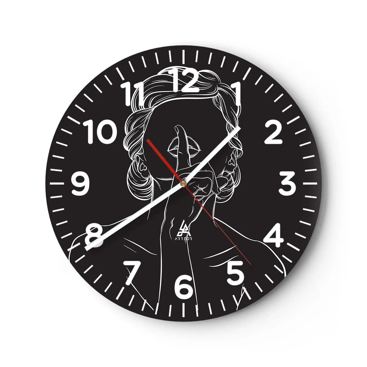Wall clock - Clock on glass - Beauty Blossoms in Soul - 30x30 cm