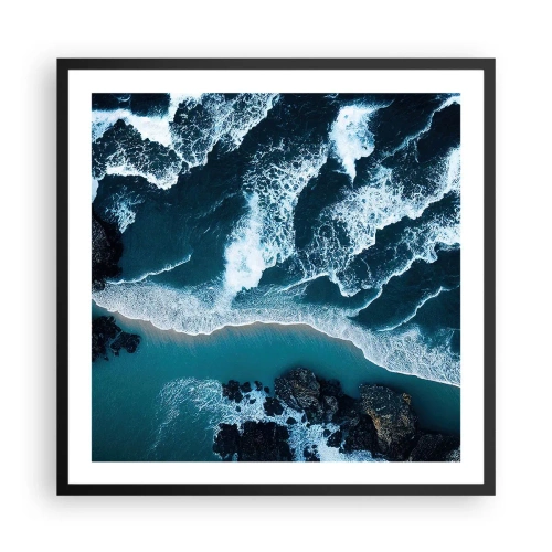 Poster in black frame - Envelopped by Waves - 60x60 cm