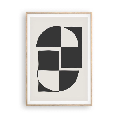 Poster in light oak frame - Antithesis-Synthesis - 70x100 cm