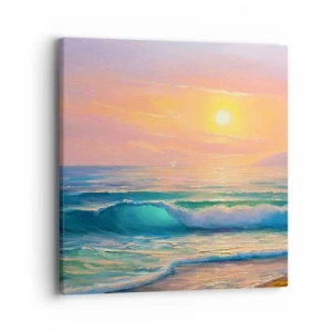 Canvas picture - Turquoise Song of the Waves - 40x40 cm