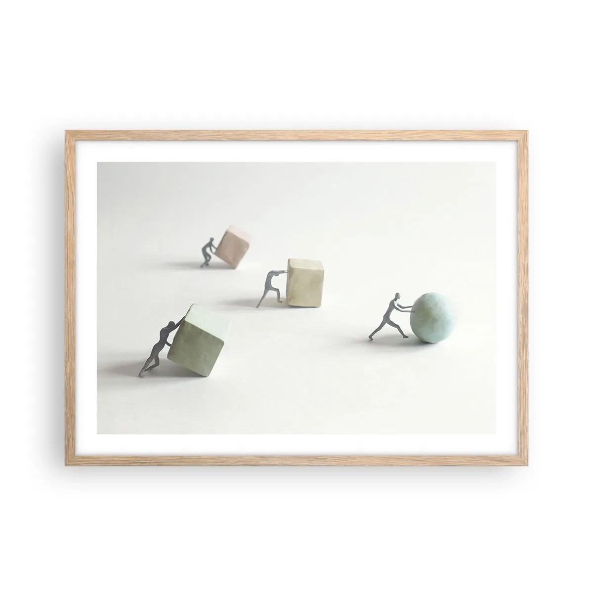 Poster in light oak frame - That's Life - 70x50 cm