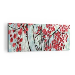 Canvas picture - Tree in Scarlet - 100x40 cm