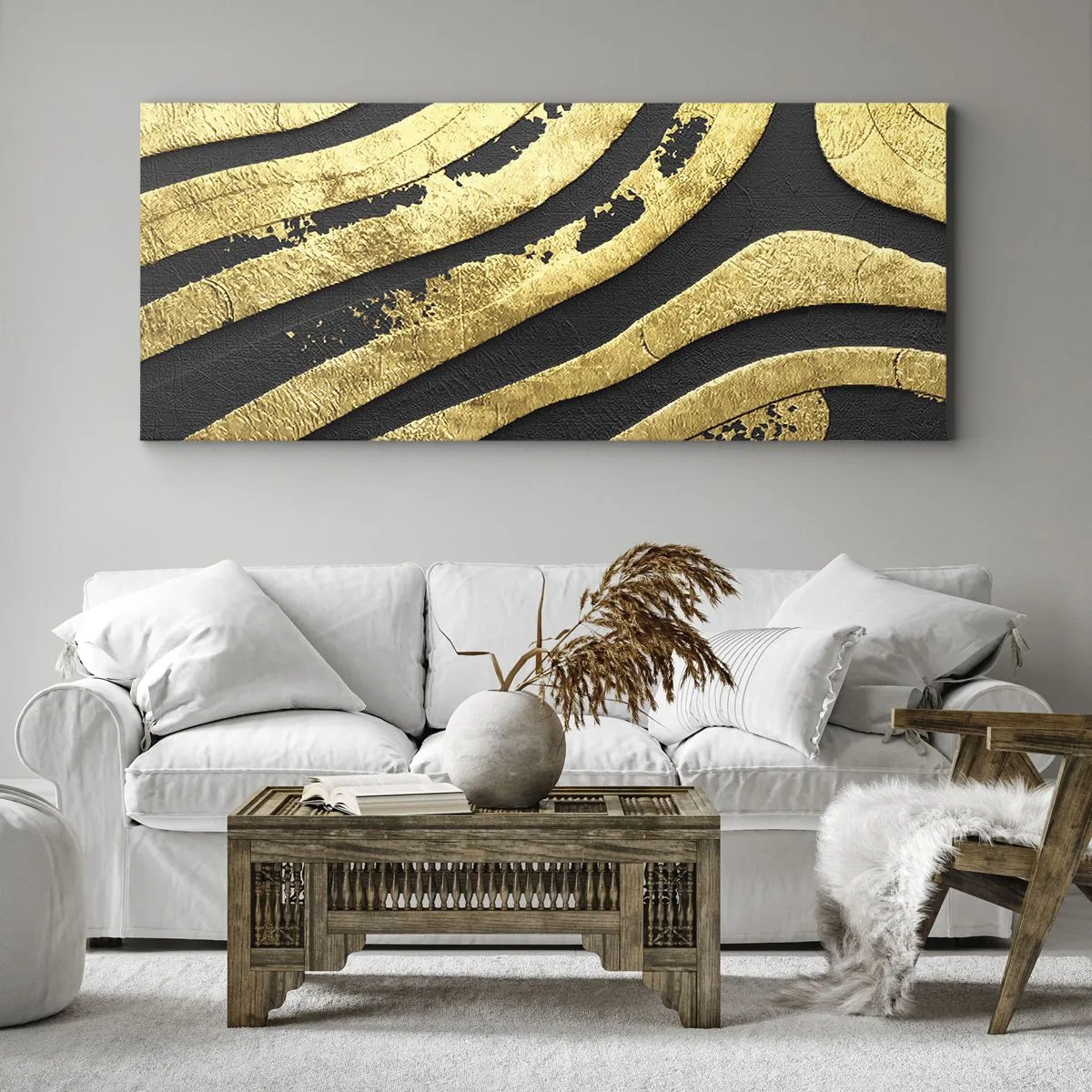 Canvas picture - Everything Flows - 90x30 cm