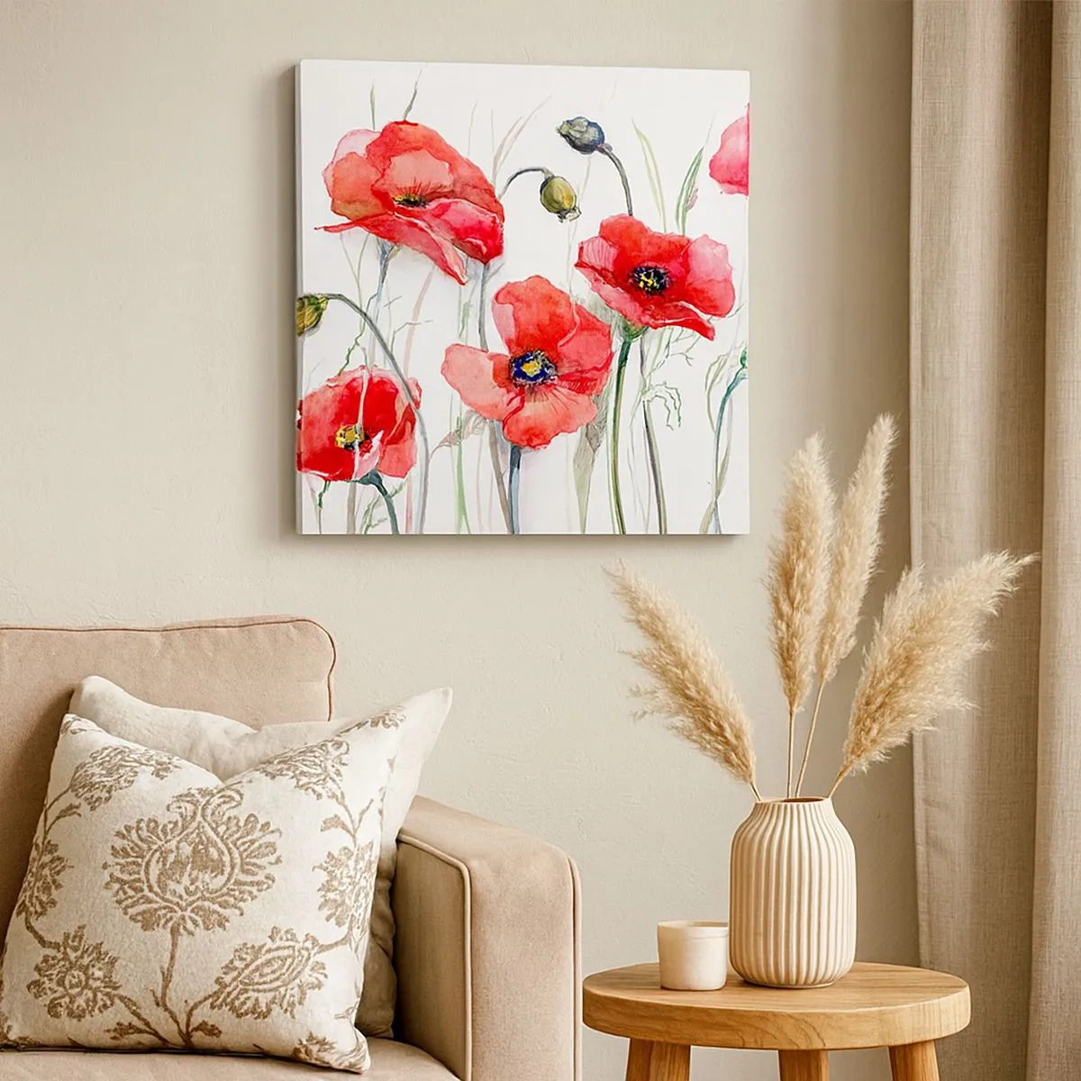Canvas picture - Polish Flowers - 30x30 cm