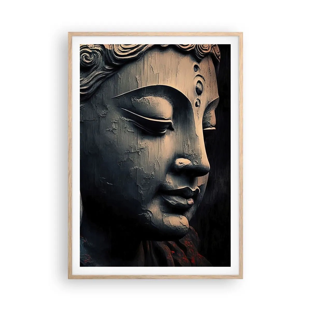 Poster in light oak frame - In Harmony with the World - 70x100 cm