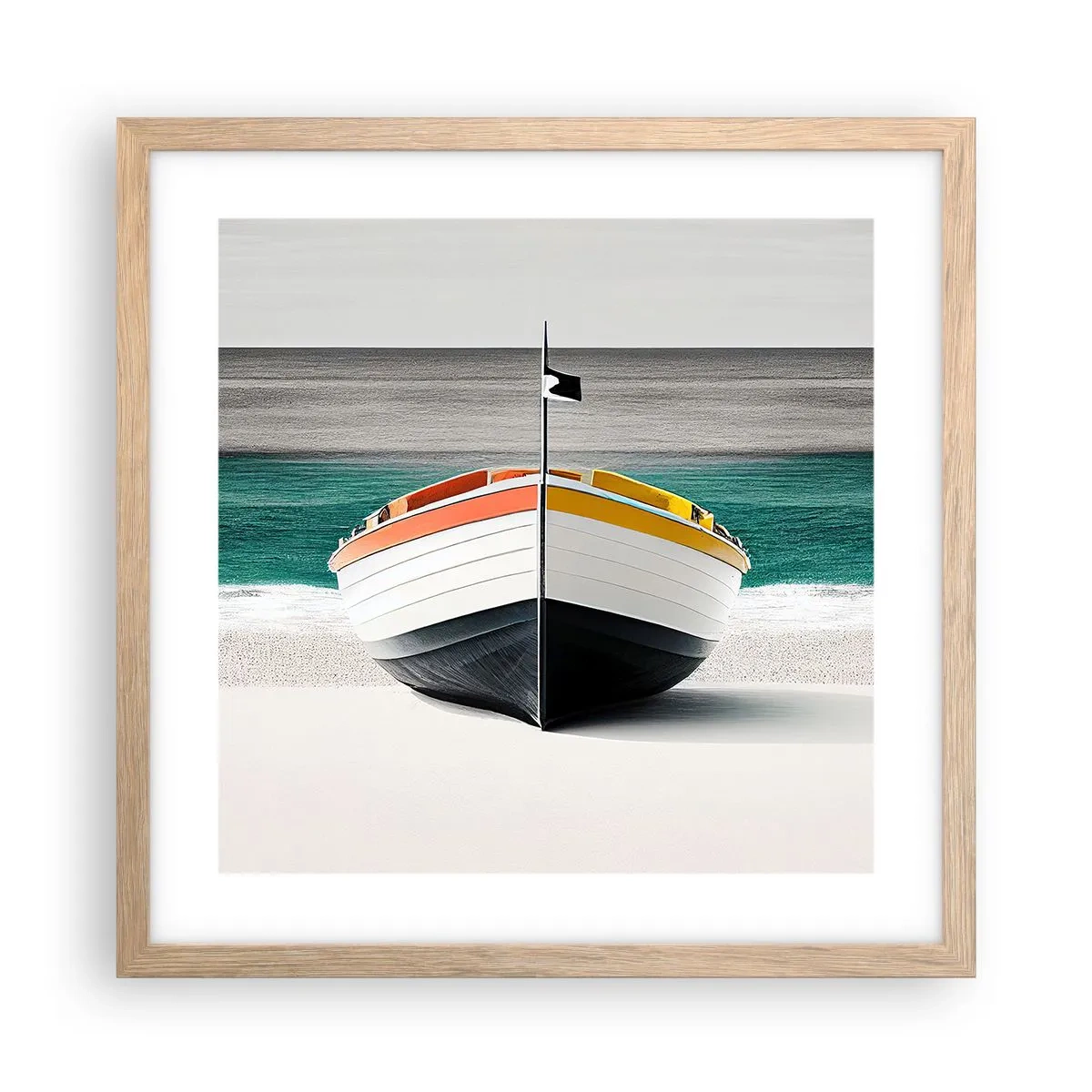 Poster in light oak frame - In Its Place - 40x40 cm