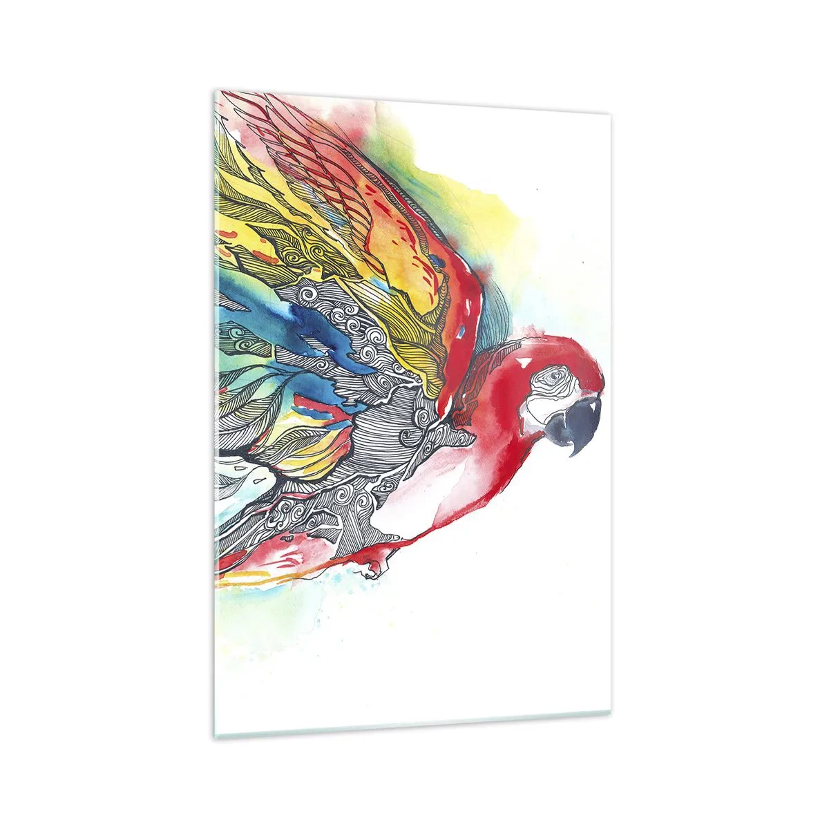 Glass picture - Live Colourfully - 70x100 cm