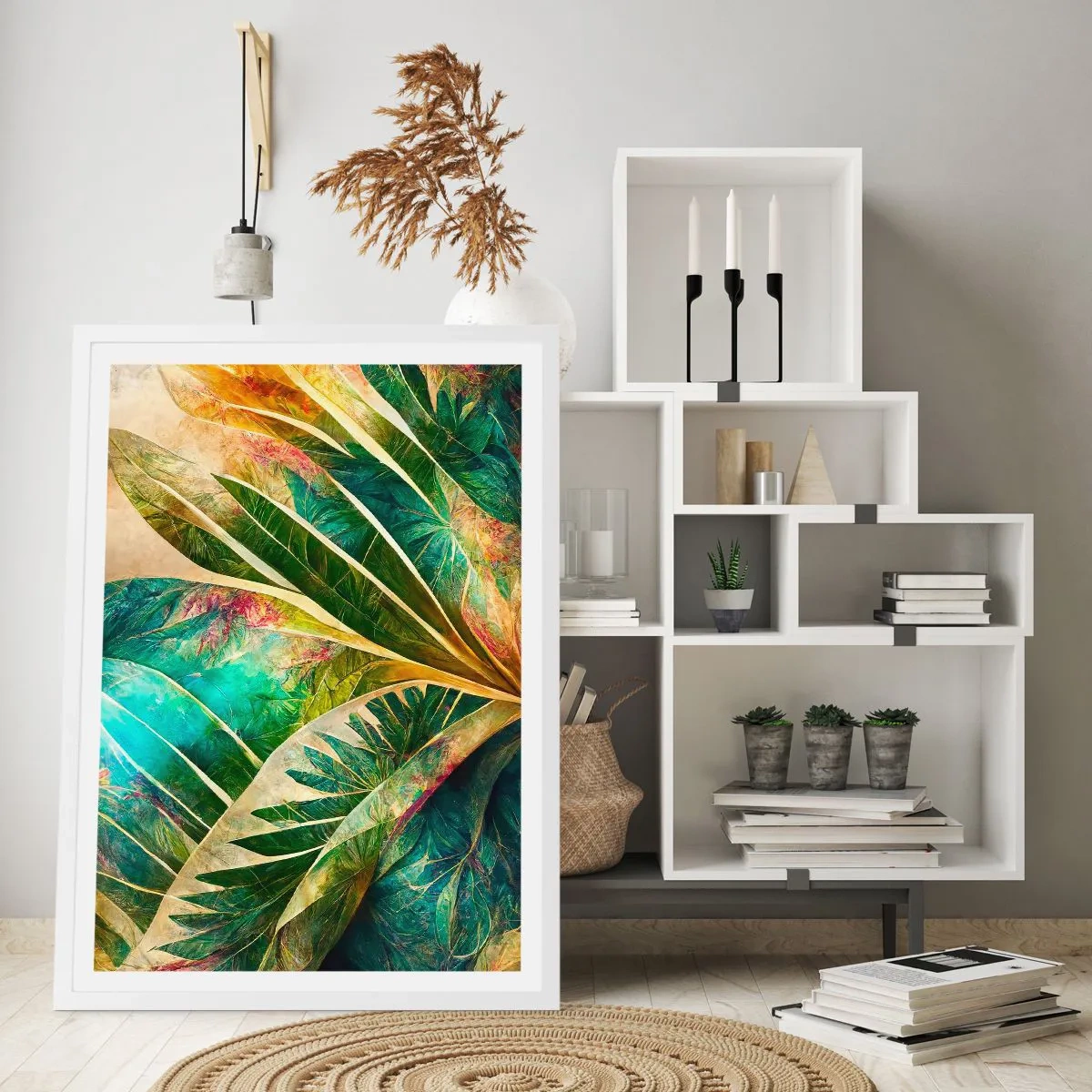 Poster in white frmae - Colours of the Tropics - 70x100 cm