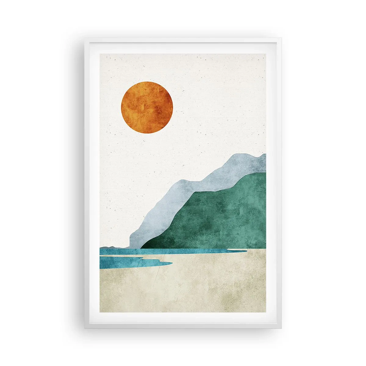 Poster in white frmae - Proper Landscape - 61x91 cm