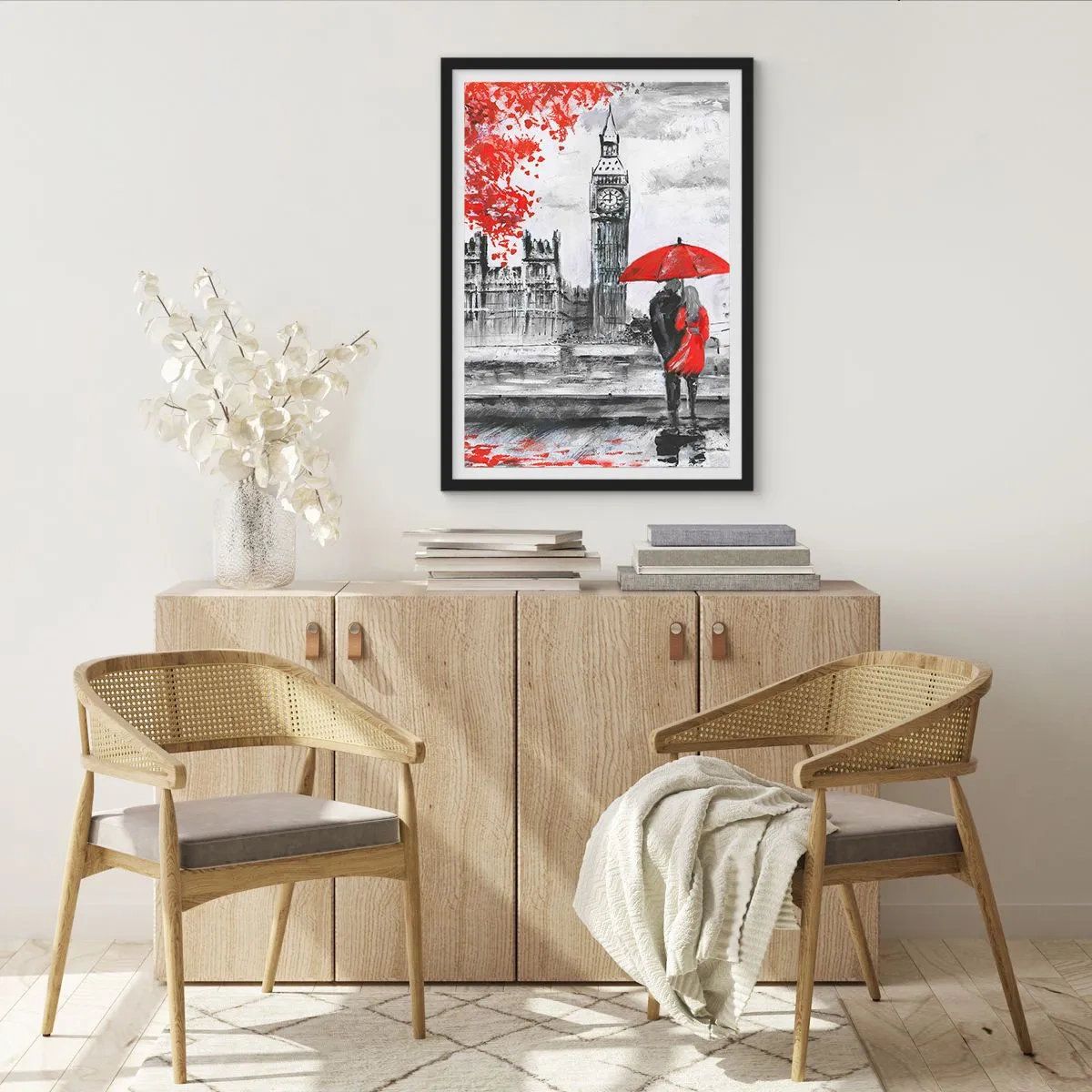 Poster in black frame - In Love with London - 30x40 cm