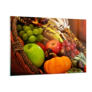 Glass picture - Basket of Abundance - 120x80 cm
