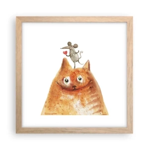 Poster in light oak frame - Love Paradoxes - 30x30 cm