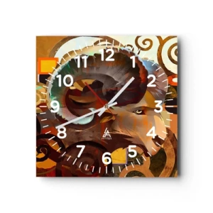 Wall clock - Clock on glass - Magic - Religions - Rituals - 30x30 cm