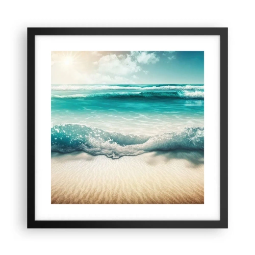 Poster in black frame - Calm of the Ocean - 40x40 cm