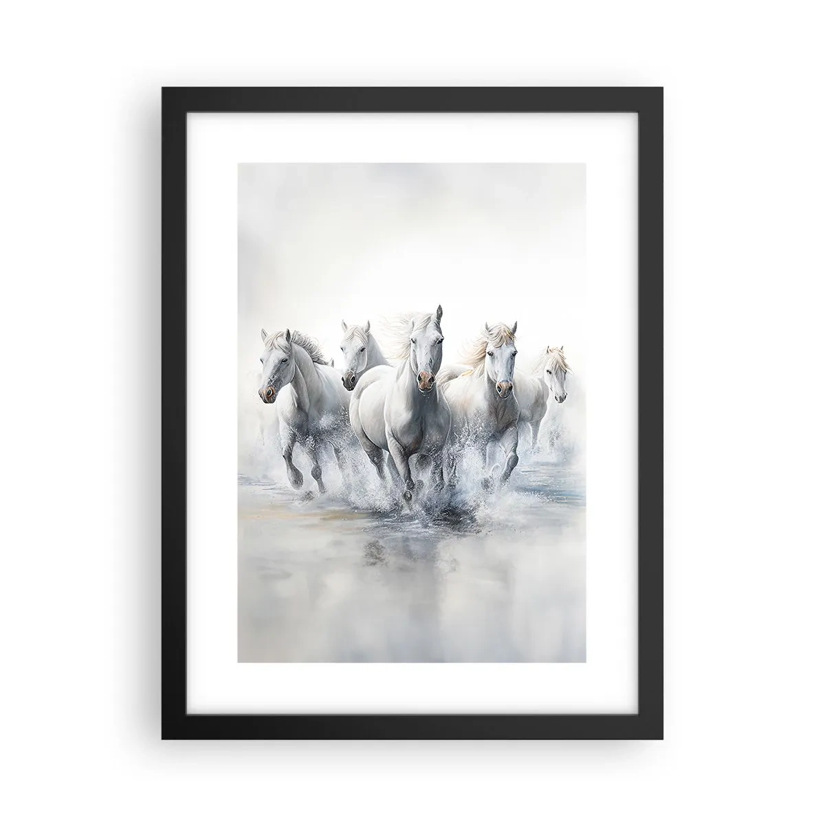 Poster in black frame - White Magic - 30x40 cm