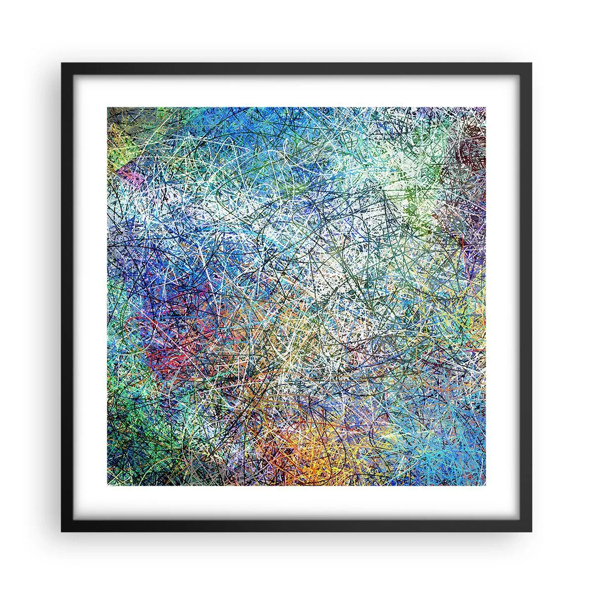 Poster in black frame - It's Not So Simple - 50x50 cm
