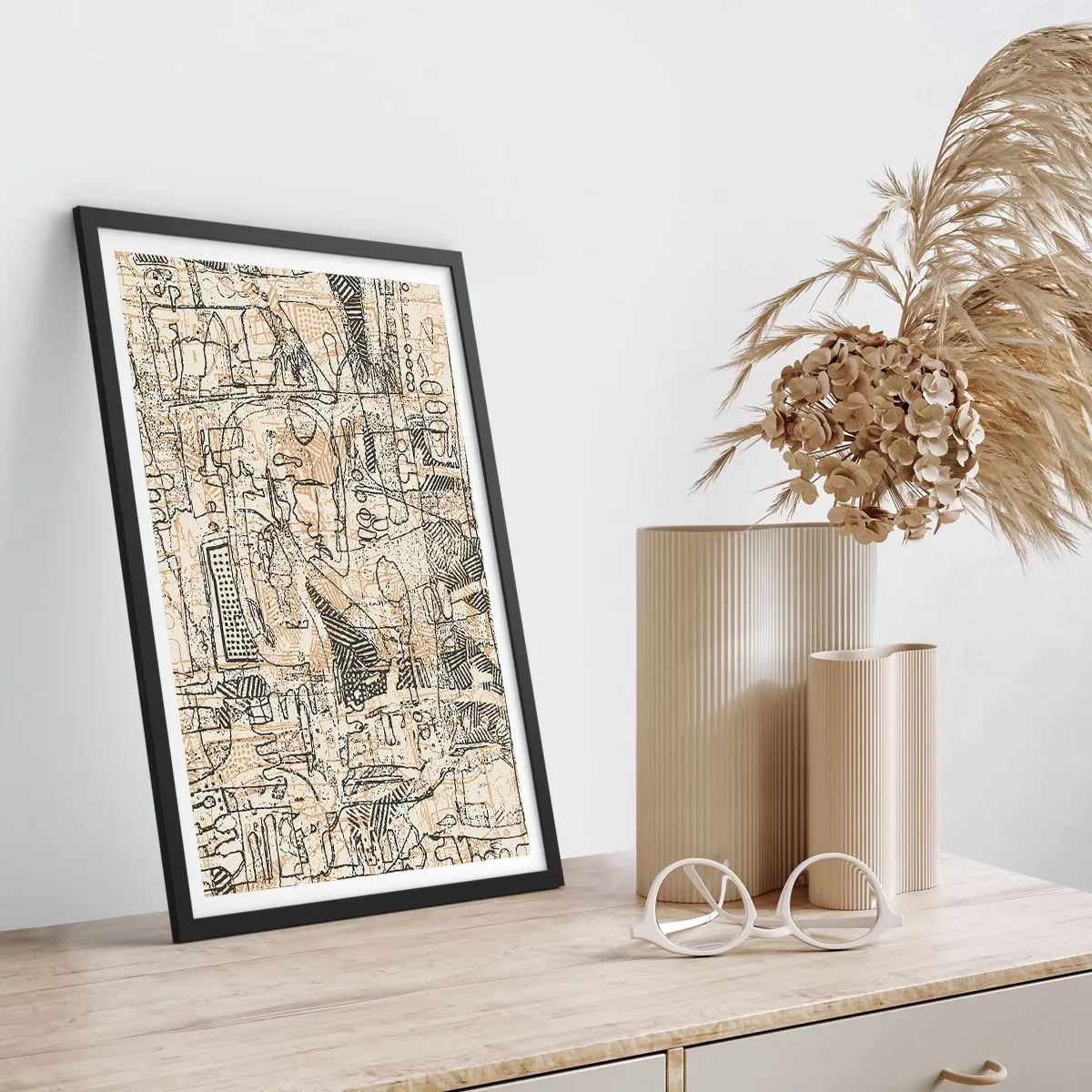 Poster in black frame - Waiting to Be Decoded - 30x40 cm