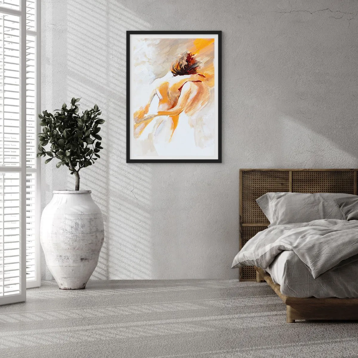 Poster in black frame - Heavenly Embrace - 61x91 cm