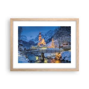 Poster in light oak frame - Spirit of Christmas - 40x30 cm