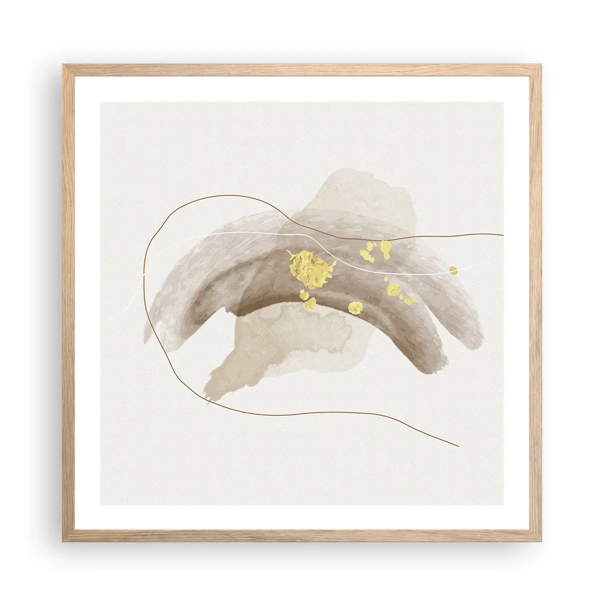 Poster in light oak frame - Encountered in Space - 60x60 cm