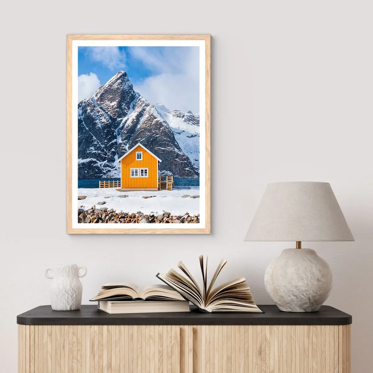 Poster in light oak frame - Scandinavian Holiday - 61x91 cm