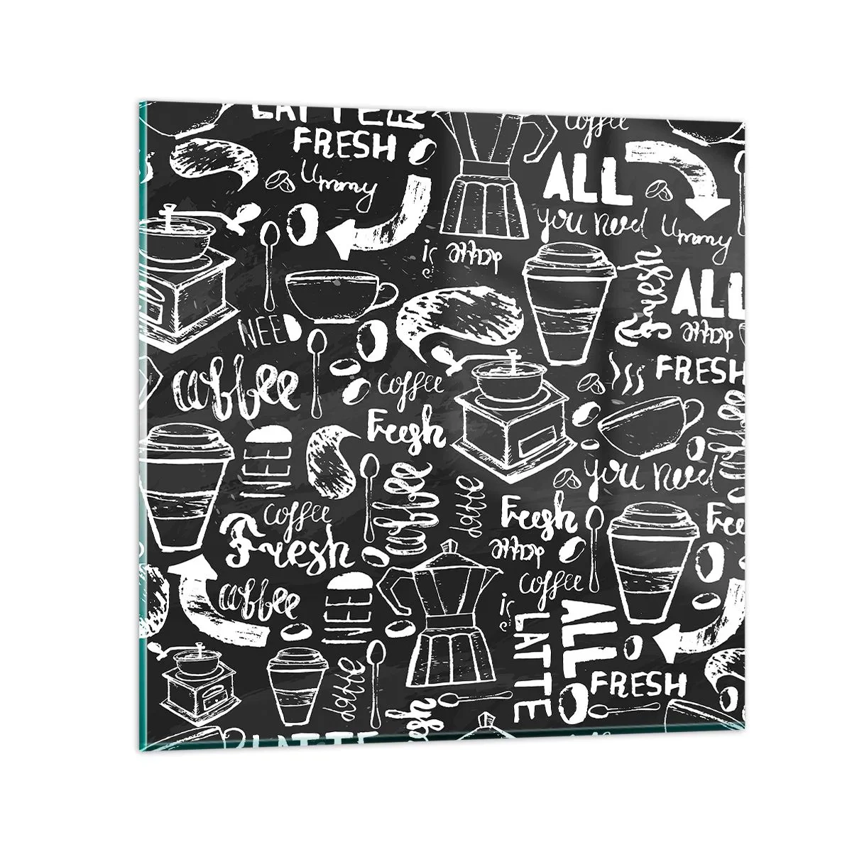 Glass picture - All You Need Is… - 40x40 cm