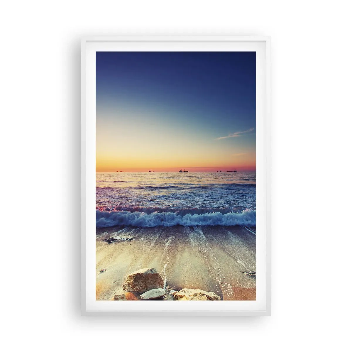 Poster in white frmae - What Is behind the Horizon? - 61x91 cm