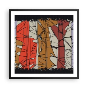 Poster in black frame - Spontaneous Composition - 60x60 cm