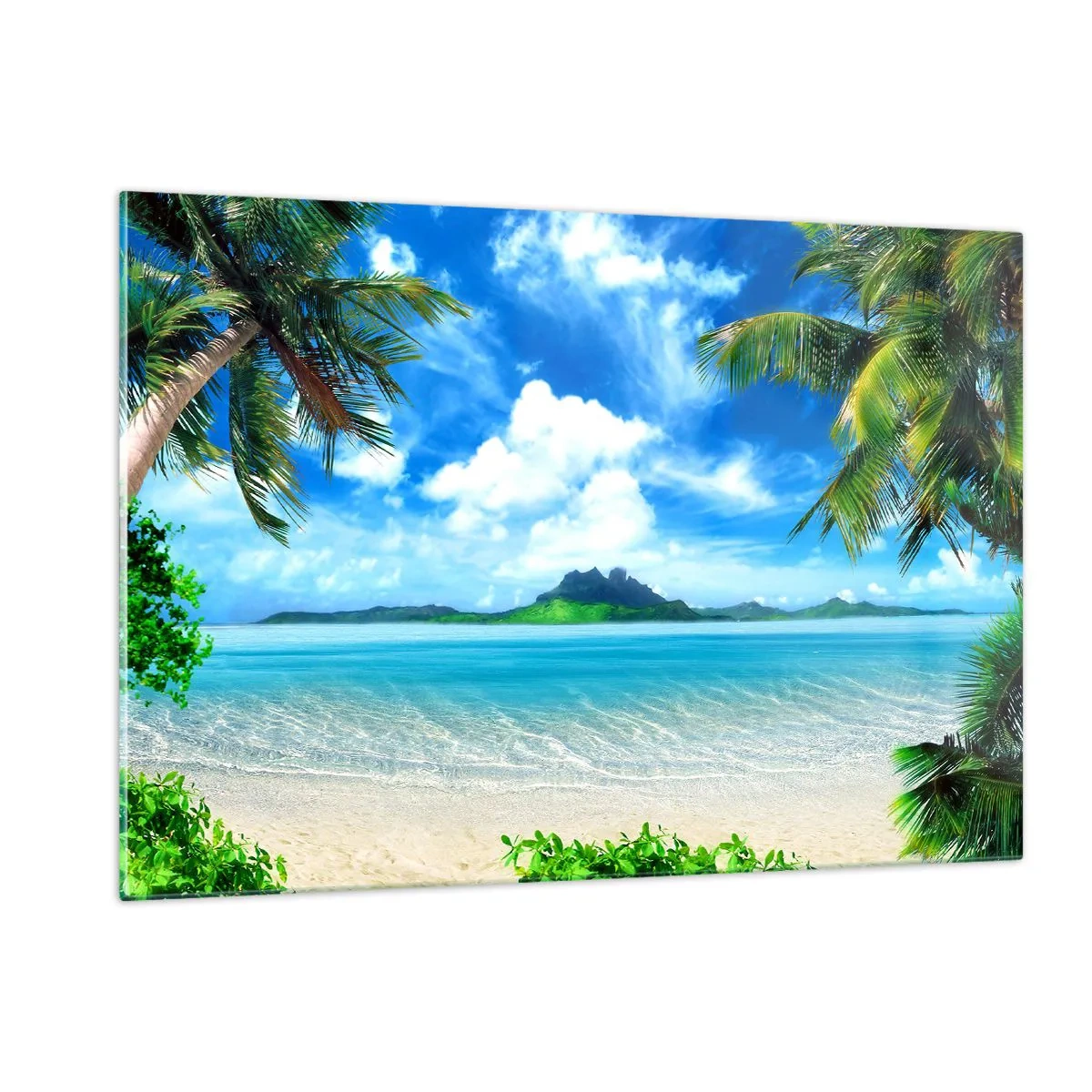 Glass picture - Blue Tropics - 120x80 cm