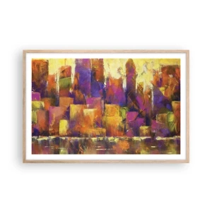 Poster in light oak frame - Metropolitan Composition - 91x61 cm