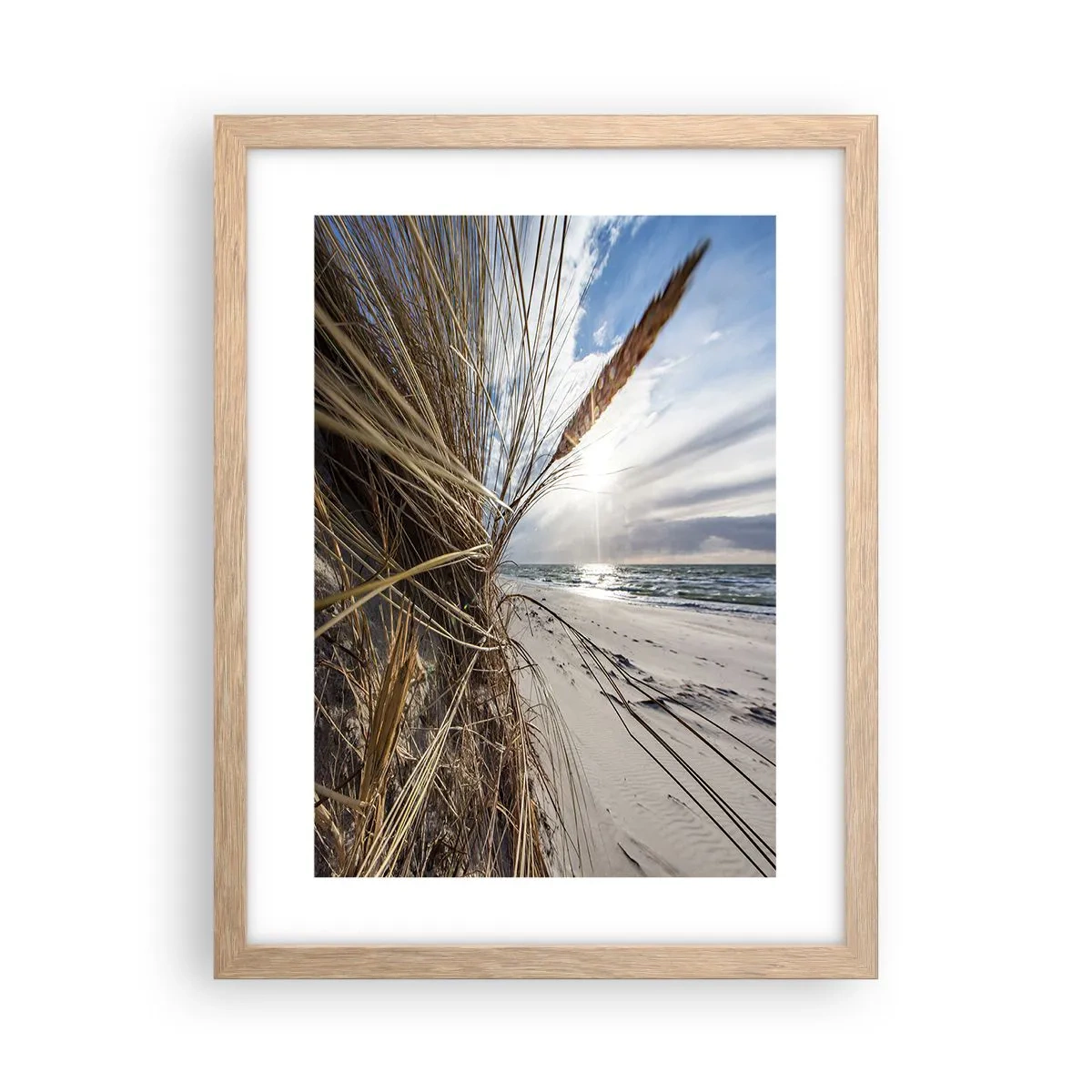 Poster in light oak frame - Enounter of the Elements - 30x40 cm