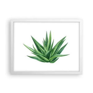 Poster in white frmae - Green - Power - Life - 40x30 cm