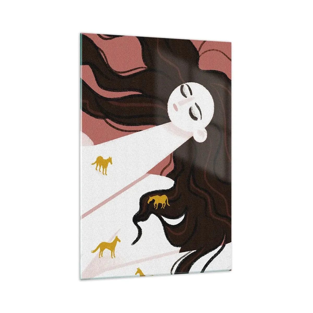 Glass picture - Dream of a Golden Horse - 70x100 cm