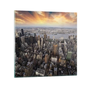 Glass picture - Beating Heart of Our Times - 60x60 cm