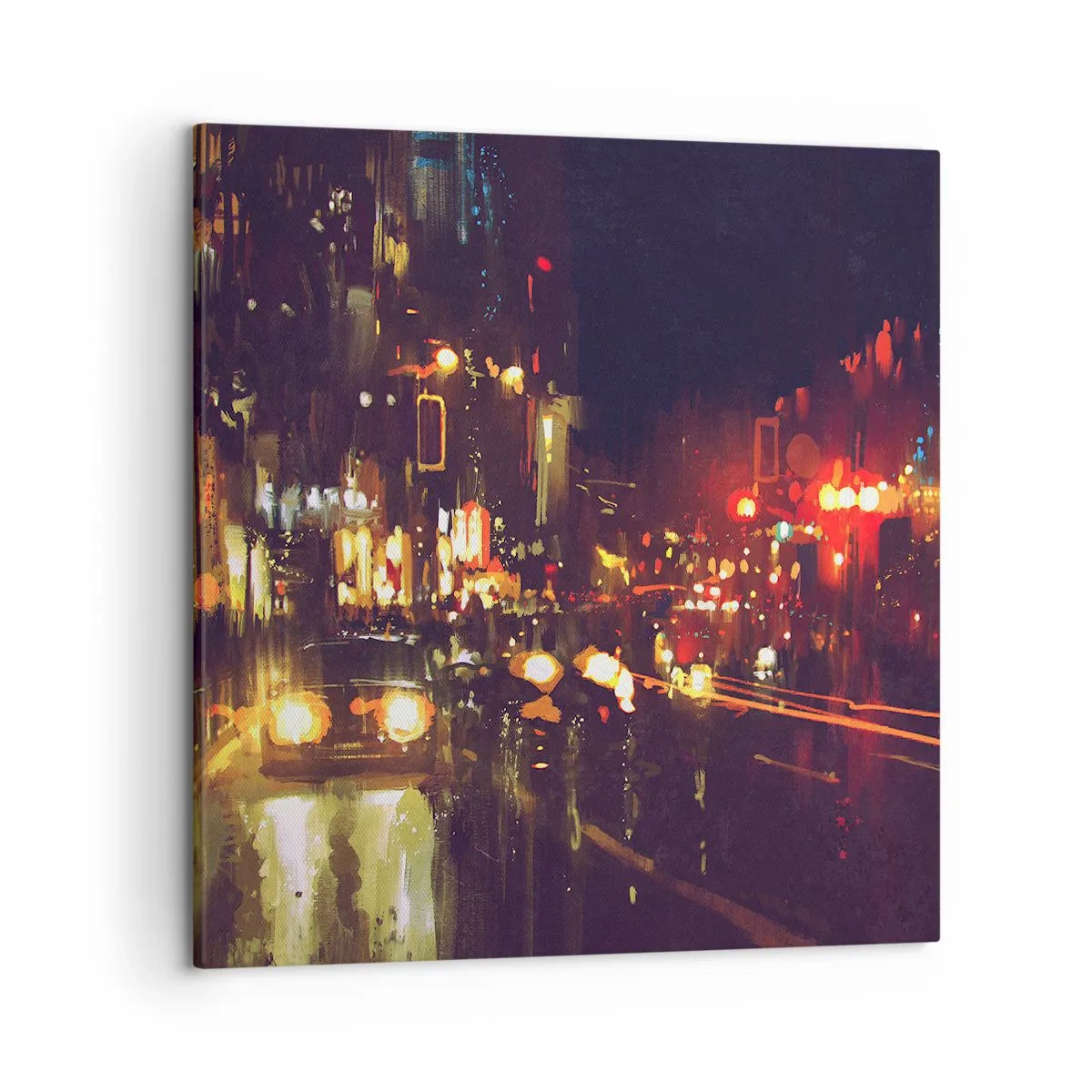 Canvas picture - Drowned in City Lights - 50x50 cm