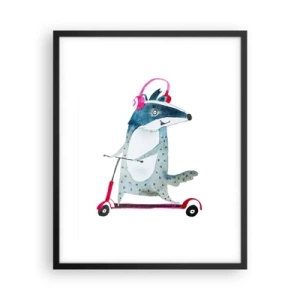 Poster in black frame - Joys of a Badger - 40x50 cm