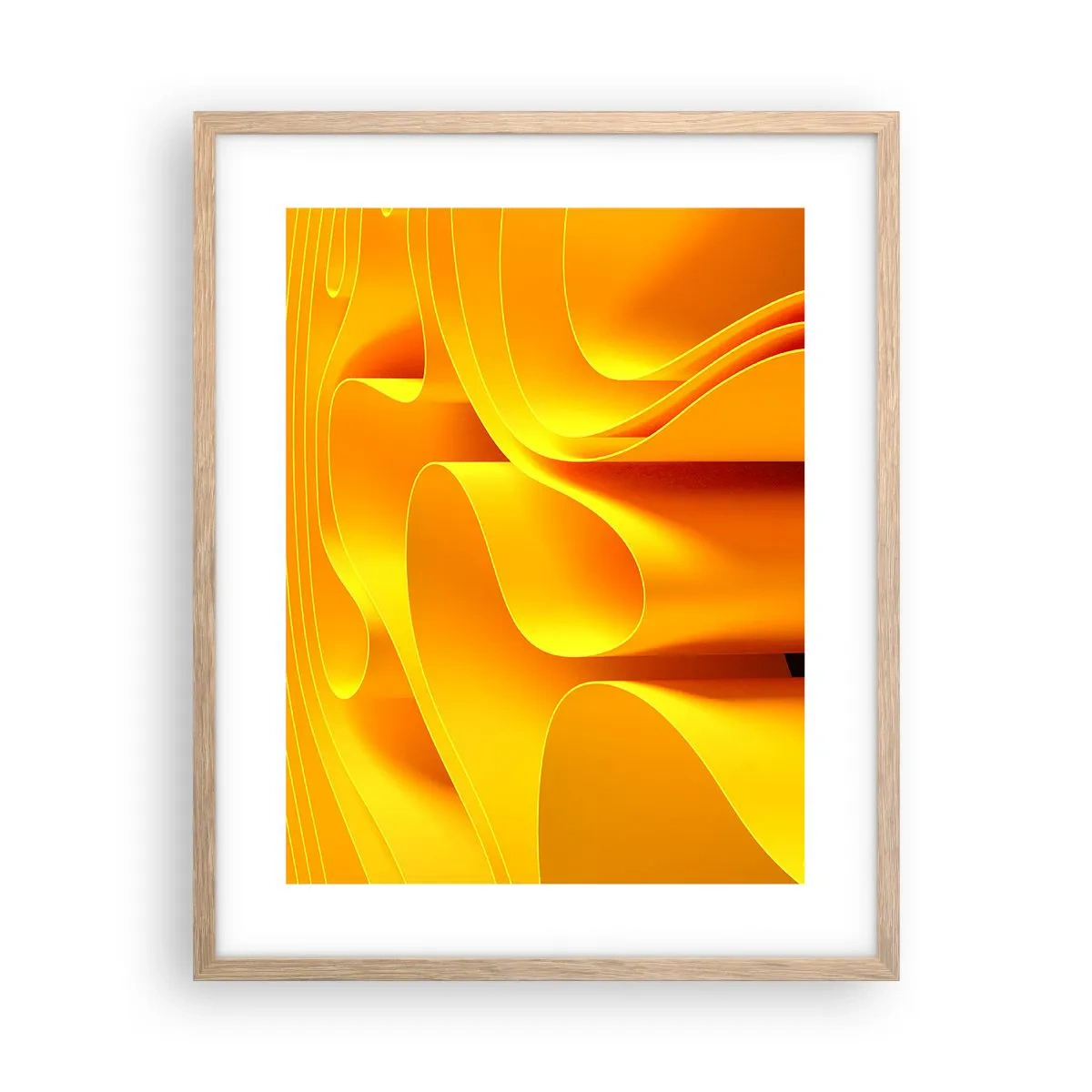 Poster in light oak frame - Like Waves of the Sun - 40x50 cm