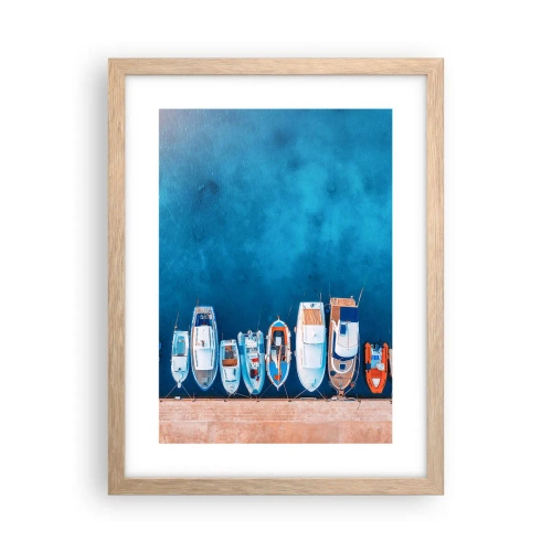 Poster in light oak frame - In One Row - 30x40 cm